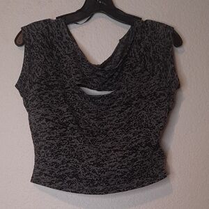 Guess Black and Gray Patterned Women's Blouse